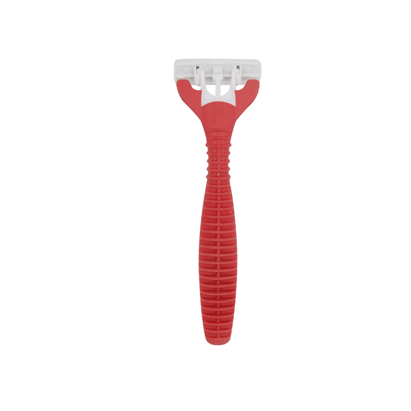 Three Blades Women Disposable Razor with Display Card 