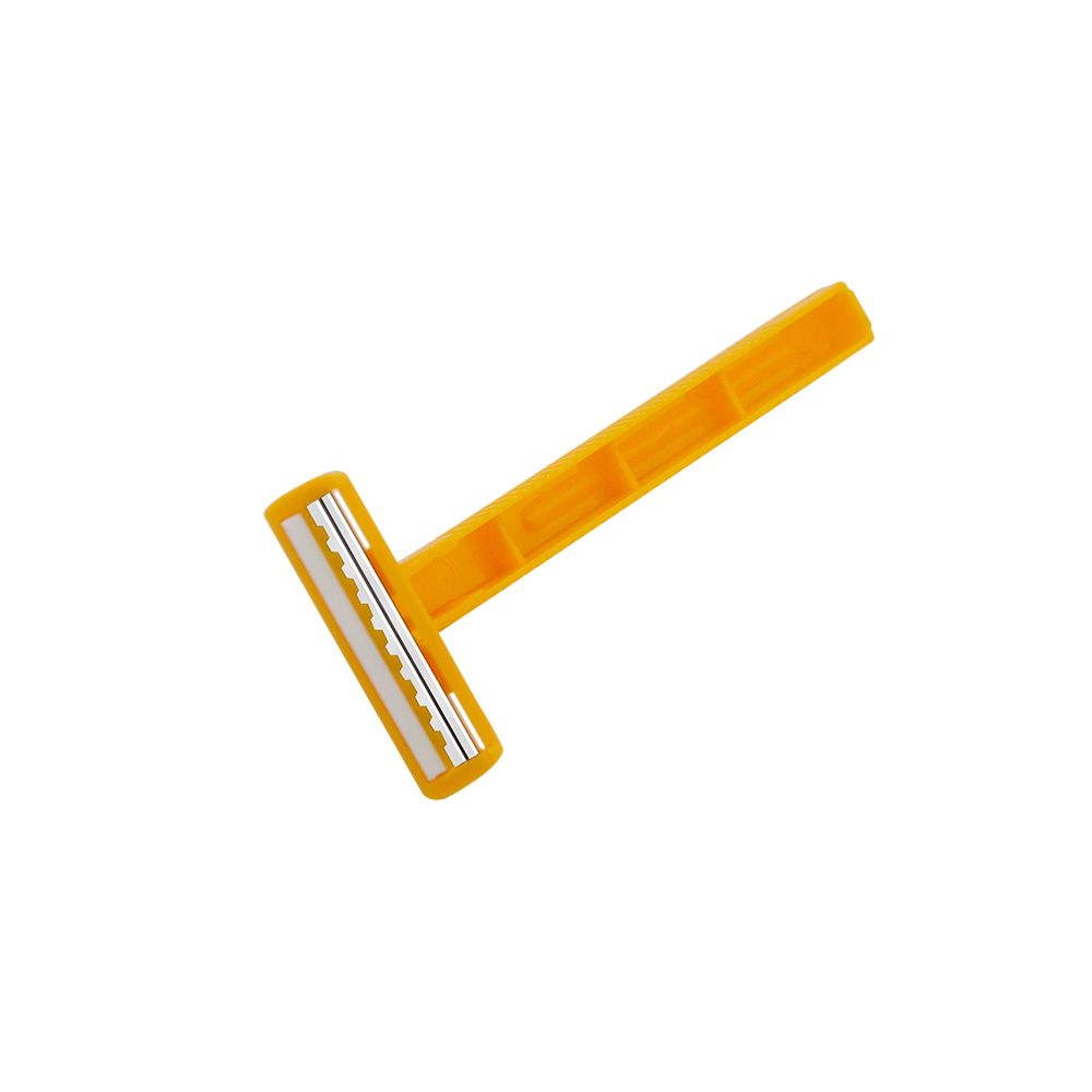 Hot sale disposable razor, custom twin blade plastic handle shaving razor, sweden stainless steel blade razor 