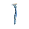 Rubber Handle And 3 Blades Travel Shaving Razor for Comfortable Wet Shaving