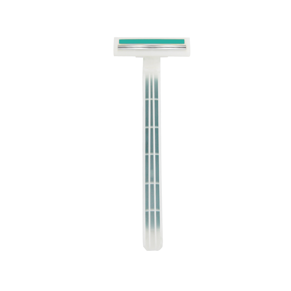 Twin blade disposable razor for men