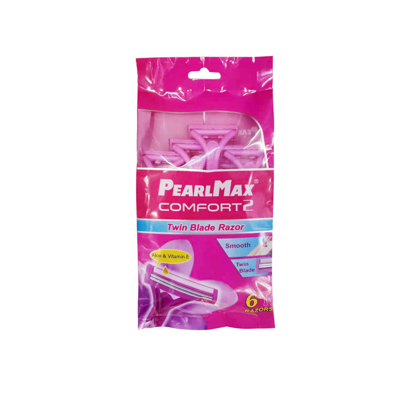 Twin blade disposable razor for women