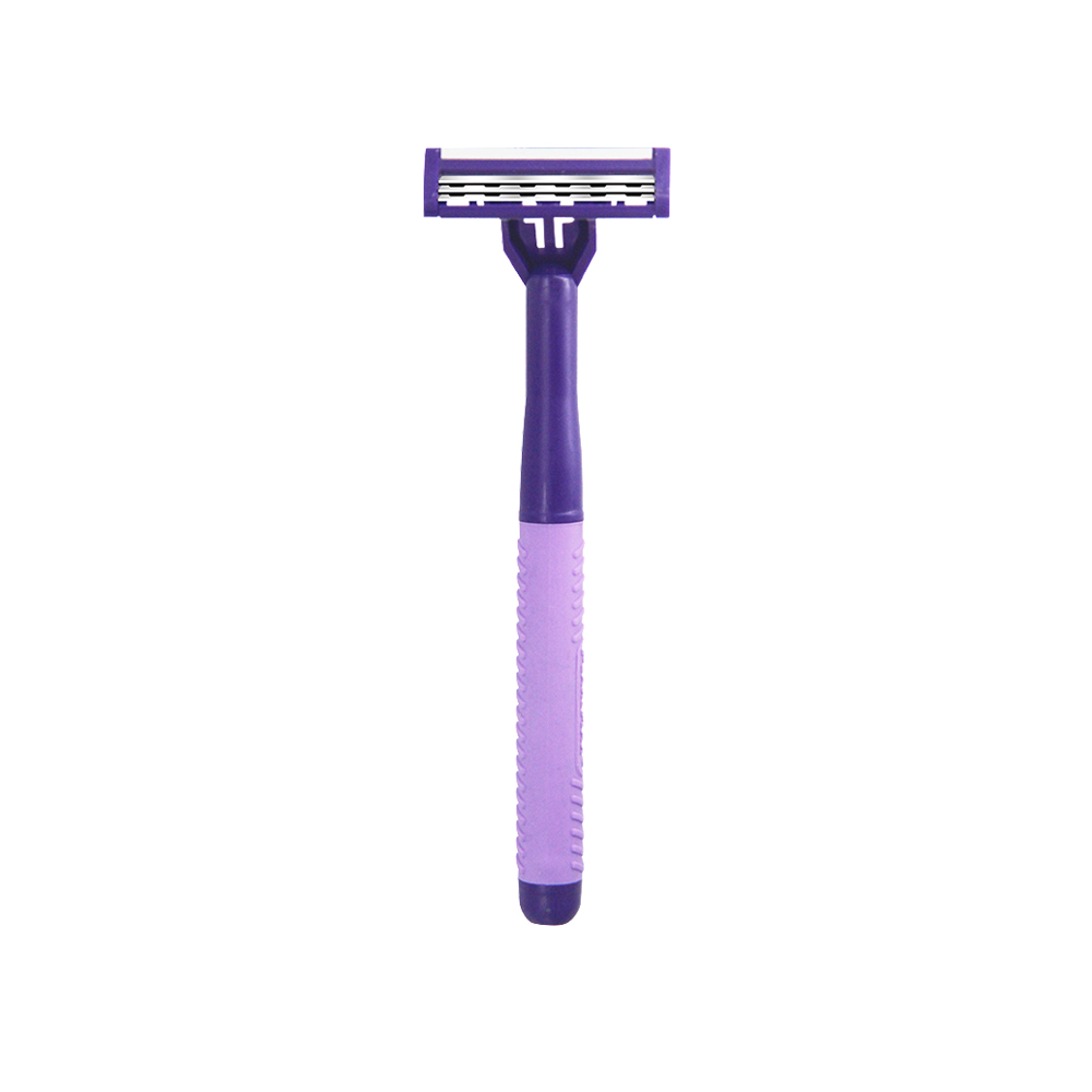 Factory Sale 4pcs/bag Wholesale Purple Wholesale Triple Blade Women Disposable Razor 