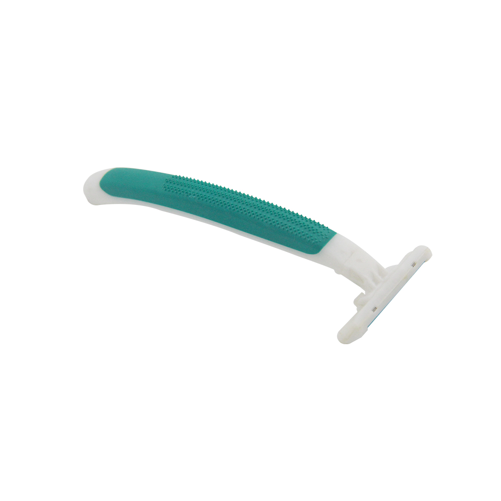 Twin blade disposable razor for men