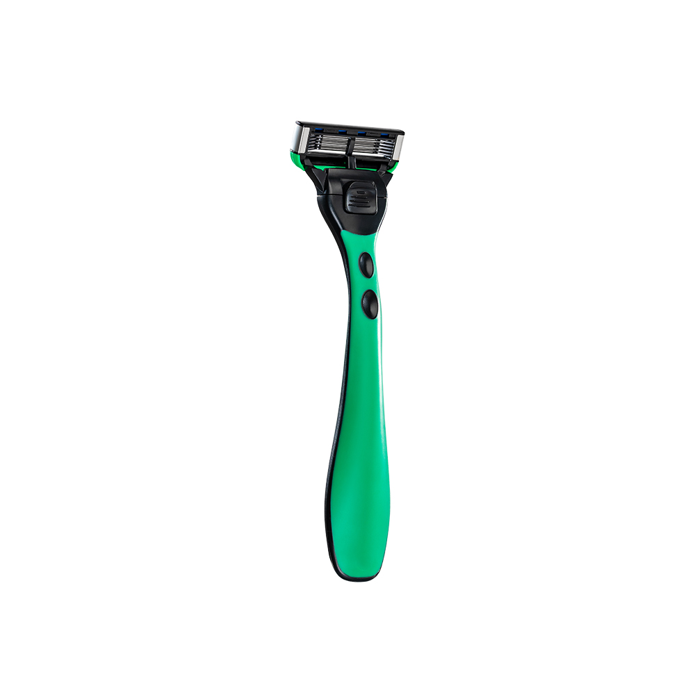 Five Blade Razor Green Handle Shaving